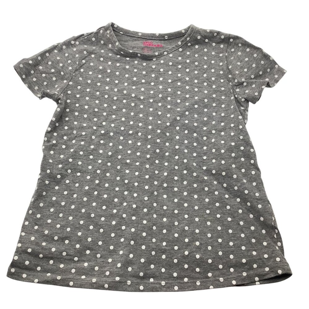 Epic Threads Baby Girls‎ Polka Dot T-Shirt Gray/White Size Small